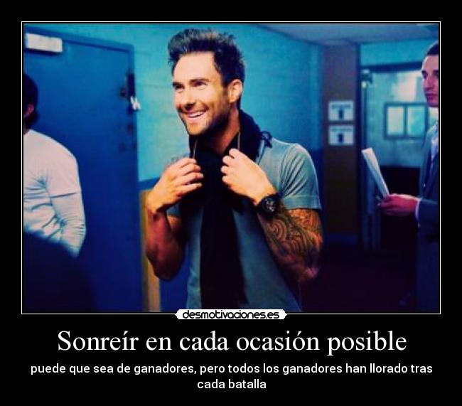 Sonreír en cada ocasión posible -