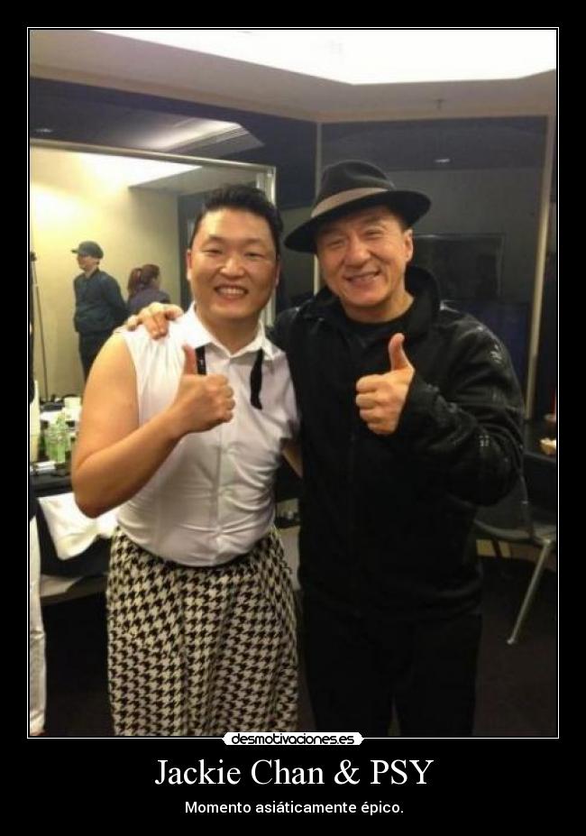 Jackie Chan & PSY - Momento asiáticamente épico.