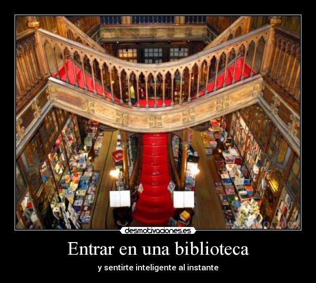 Entrar en una biblioteca - y sentirte inteligente al instante