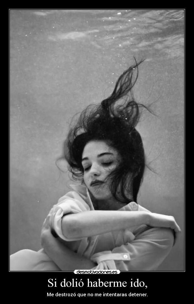 Si dolió haberme ido, -