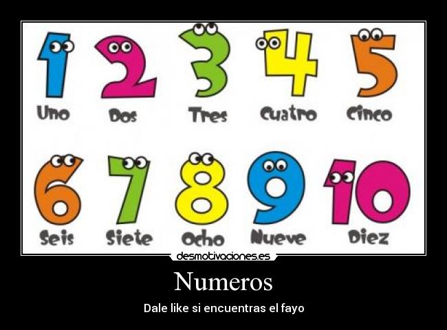Numeros - Dale like si encuentras el fayo