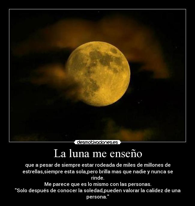 La luna me enseño -