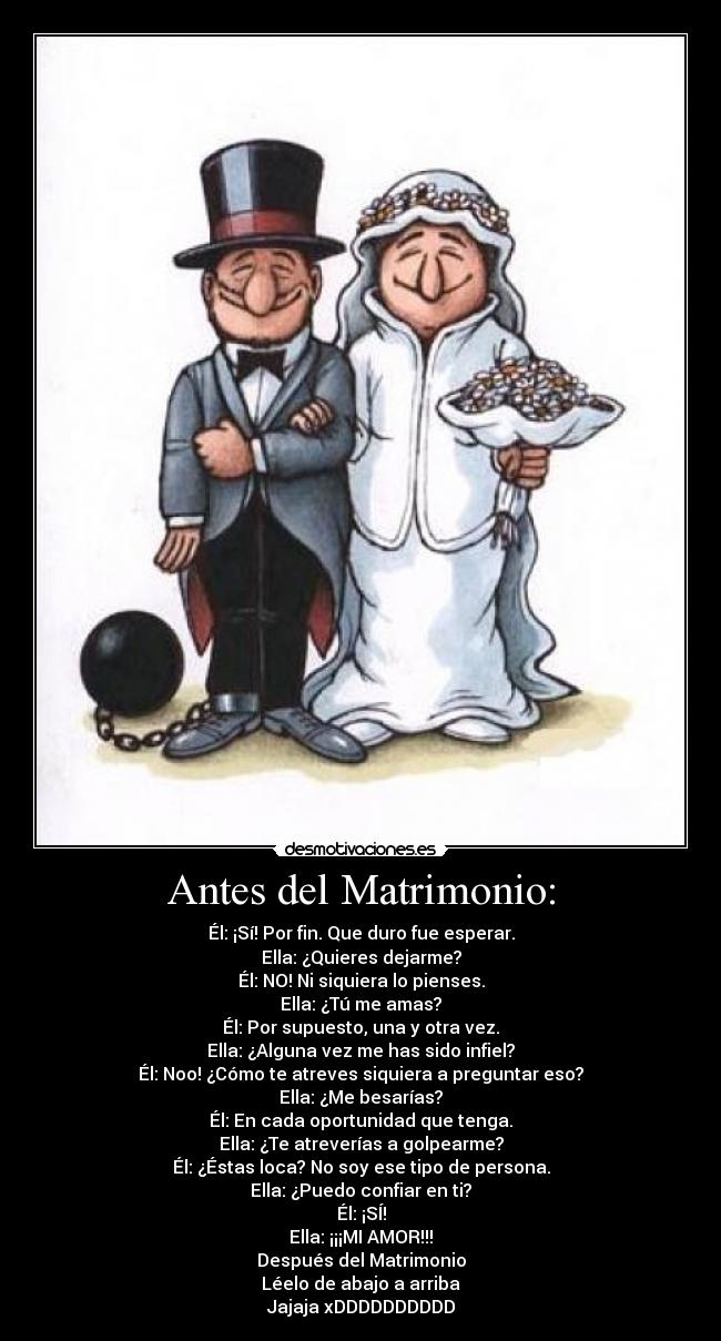 Antes del Matrimonio: -
