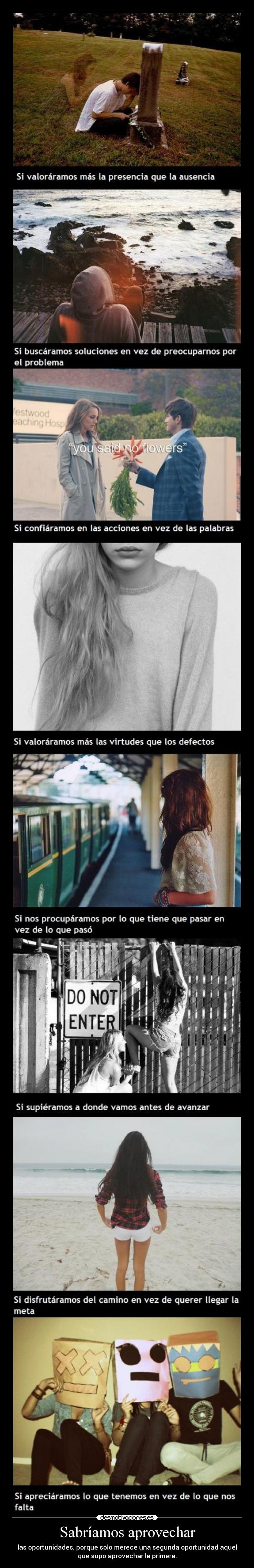 Sabríamos aprovechar -