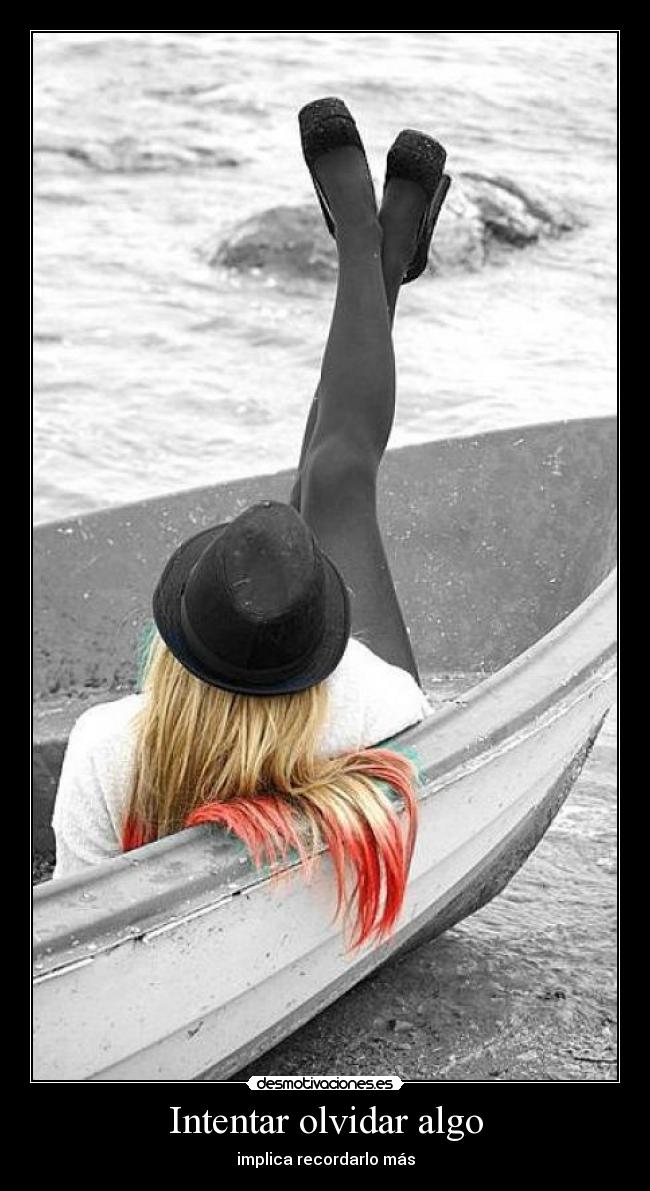 Intentar olvidar algo - implica recordarlo más