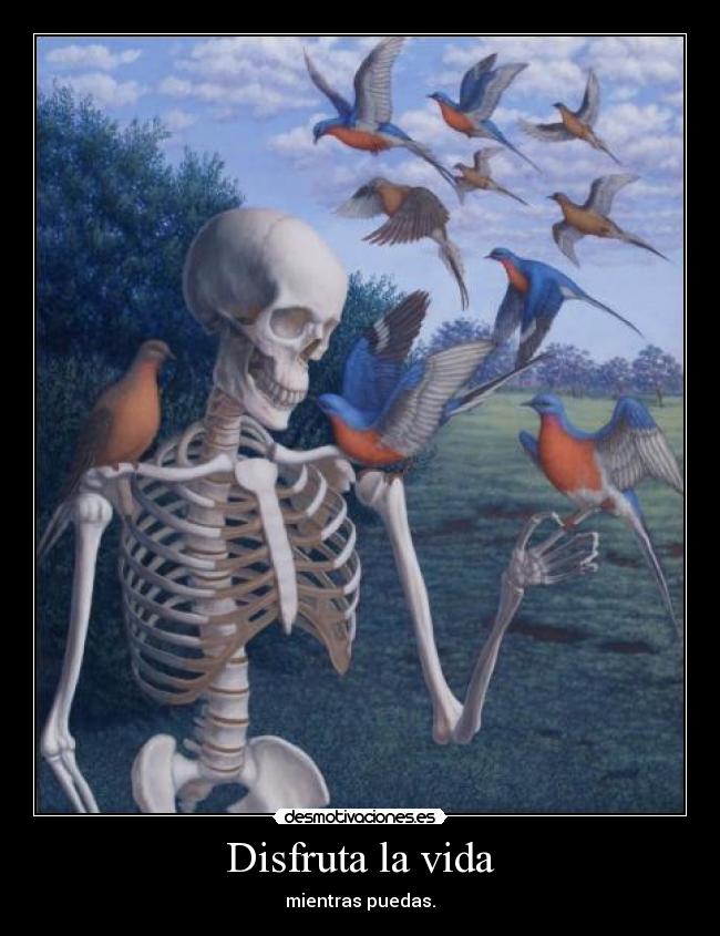 Disfruta la vida - mientras puedas.