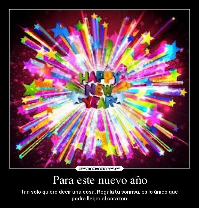 Para este nuevo año -