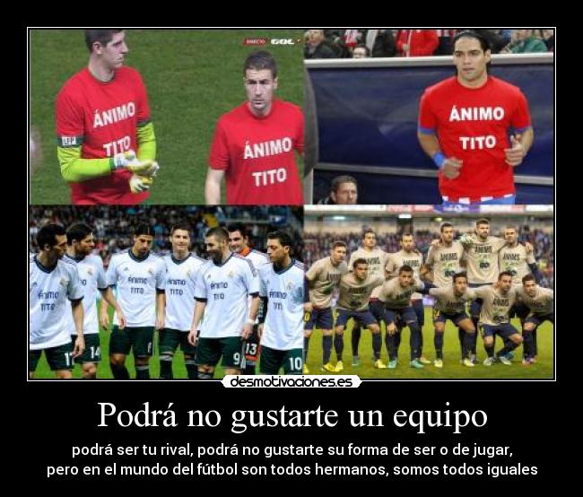Podrá no gustarte un equipo -