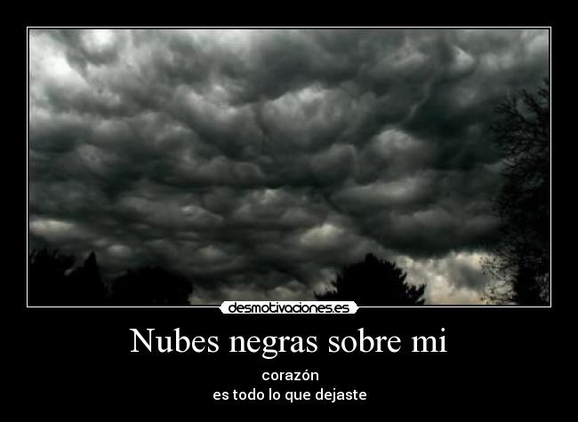 Nubes negras sobre mi -