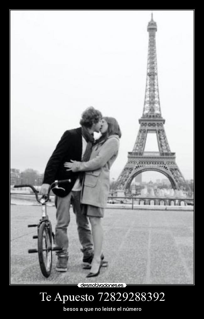 Te Apuesto 72829288392 - besos a que no leíste el número