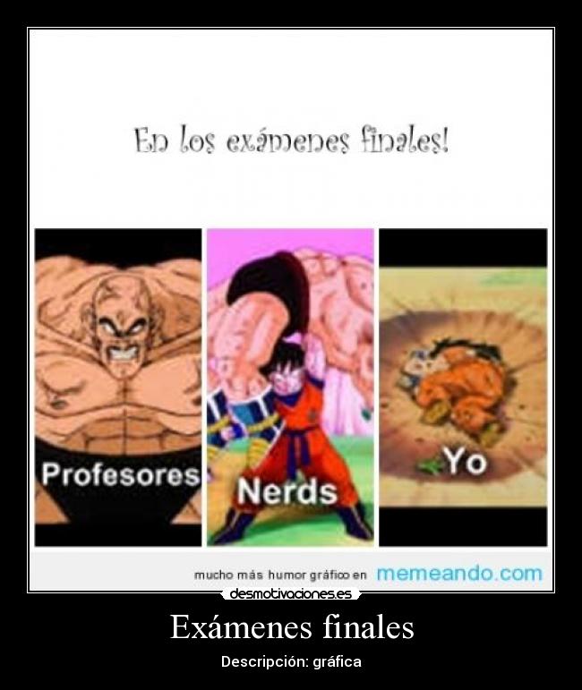 Exámenes finales - Descripción: gráfica