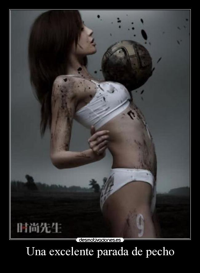 Una excelente parada de pecho -