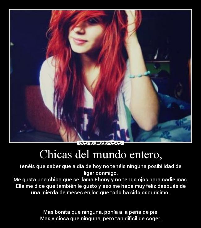 Chicas del mundo entero, -