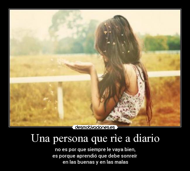 Una persona que rìe a diario -