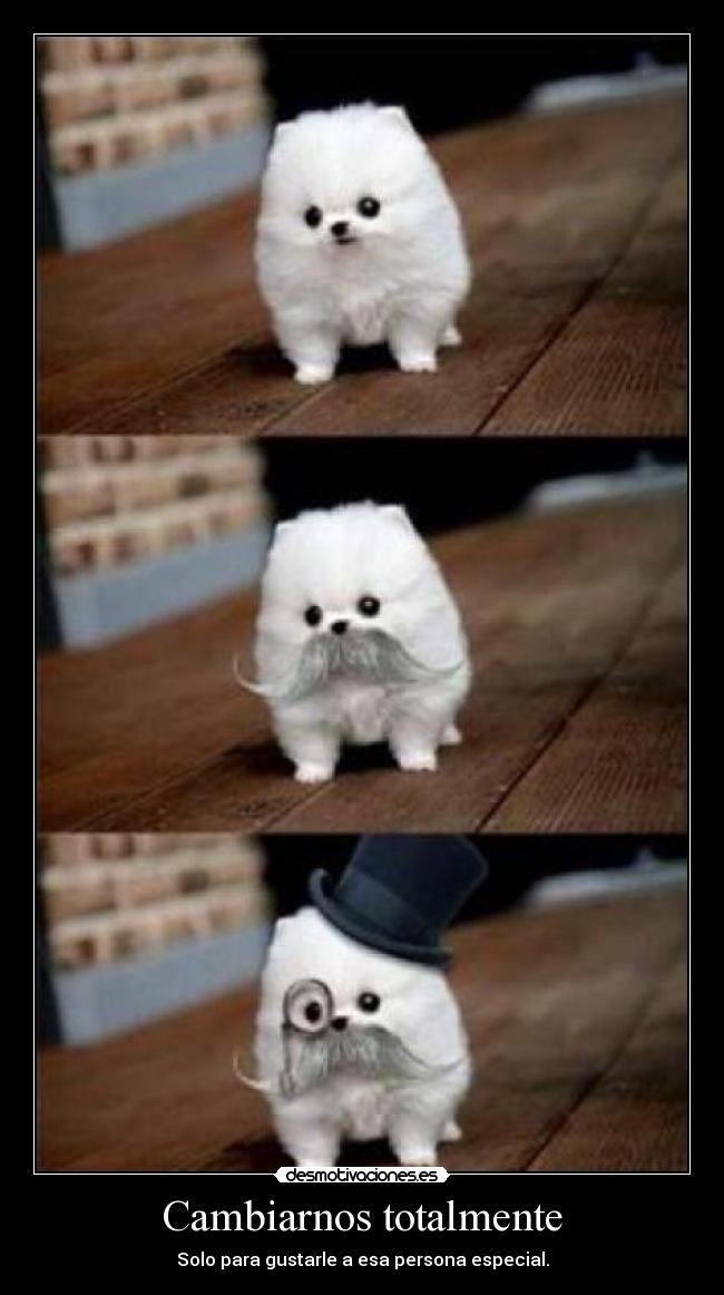 Cambiarnos totalmente - Solo para gustarle a esa persona especial.