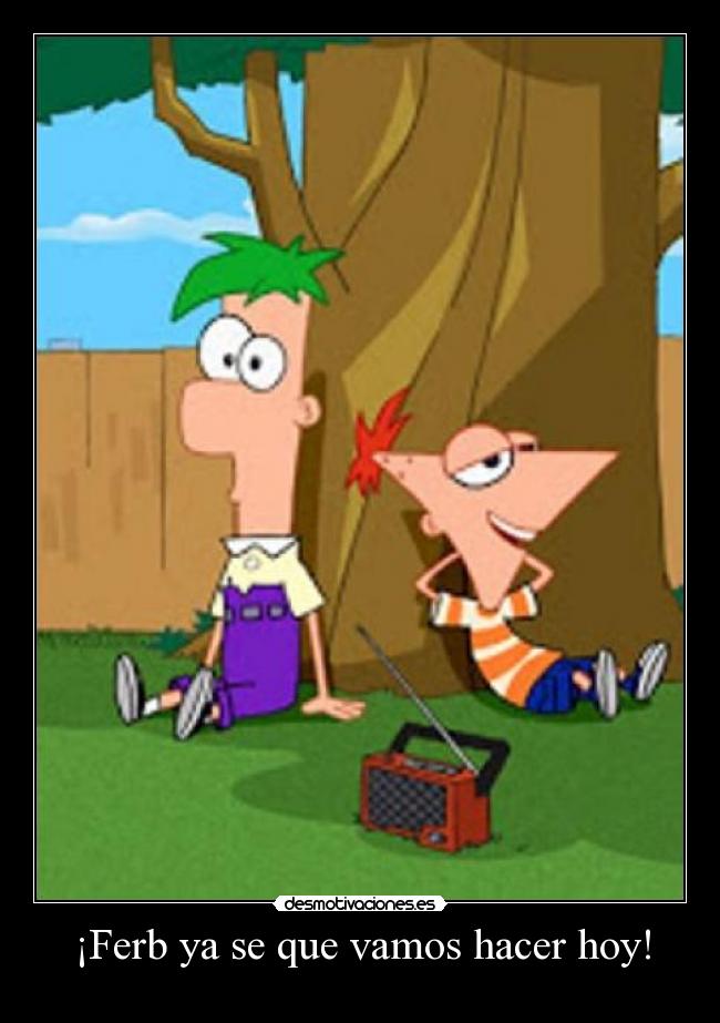 ¡Ferb ya se que vamos hacer hoy! -