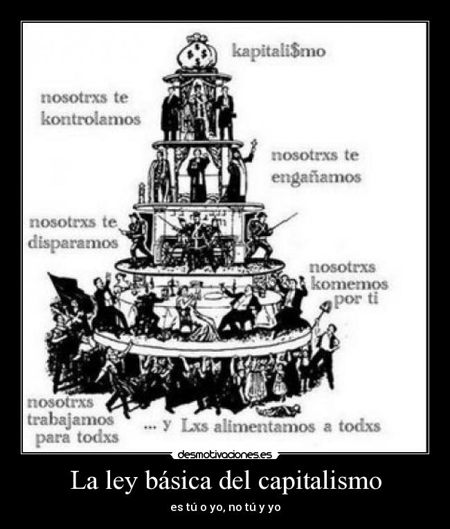 La ley básica del capitalismo - es tú o yo, no tú y yo