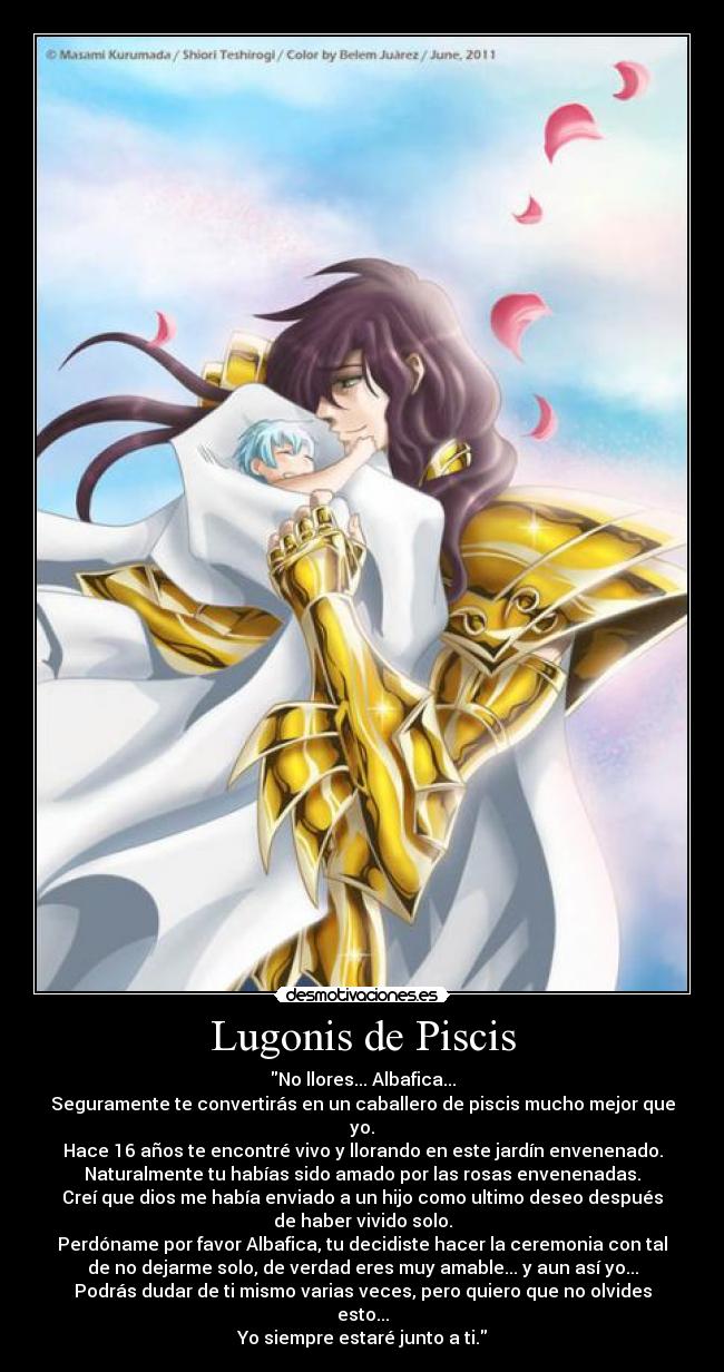 carteles saint seiya lost canvas lugonis piscis albafica piscis gold saint albafika desmotivaciones