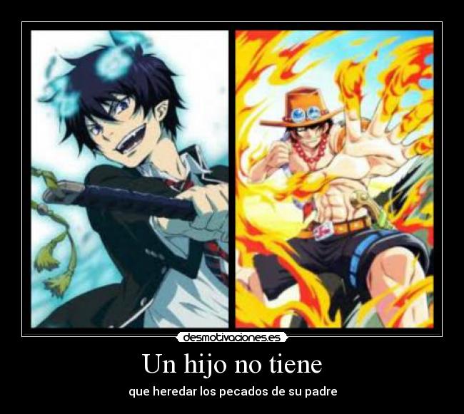 carteles portgas ace okumura rin desmotivaciones