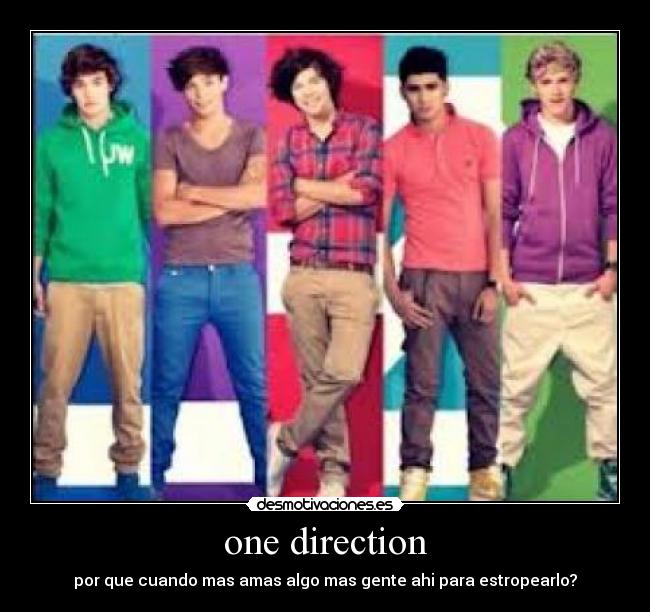 one direction - por que cuando mas amas algo mas gente ahi para estropearlo?