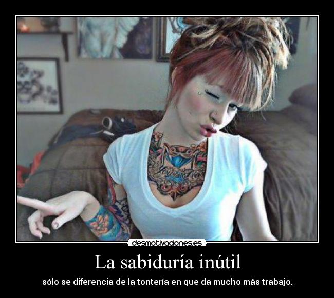 La sabiduría inútil -