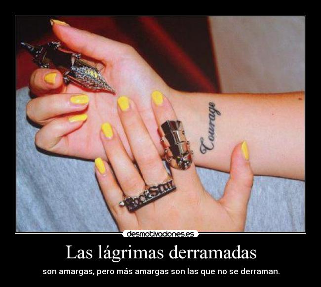 Las lágrimas derramadas -