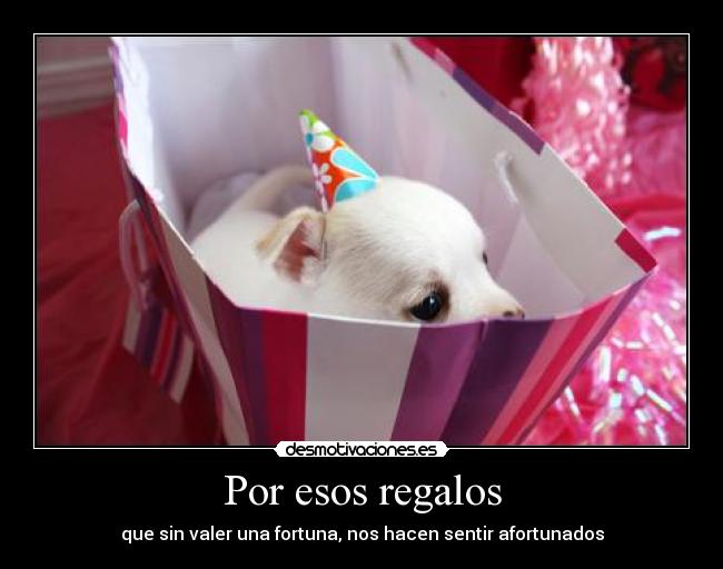 Por esos regalos - que sin valer una fortuna, nos hacen sentir afortunados