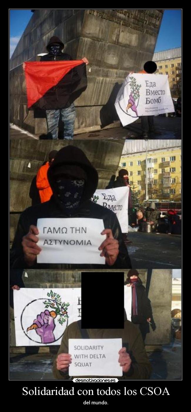 carteles banderasrojinegras clanlibertario csoa gotera traba desmotivaciones