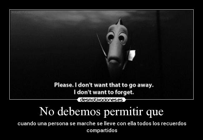 No debemos permitir que -