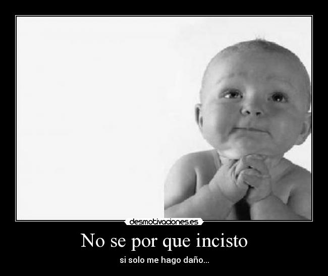 No se por que incisto - 