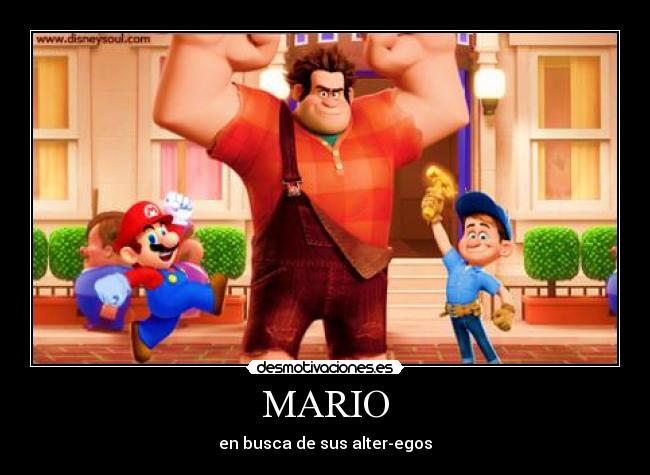 carteles rompe ralph mario gatete desmotivaciones