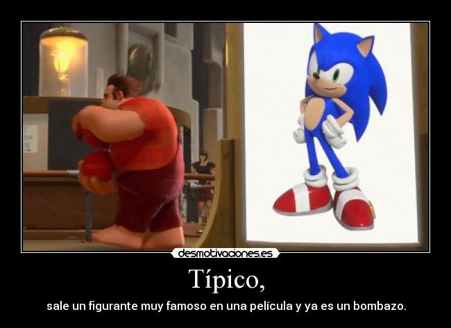 carteles rompe ralph sonic gatete desmotivaciones
