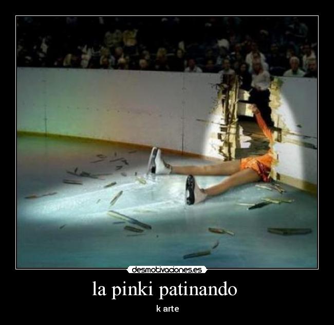 la pinki patinando  - 
