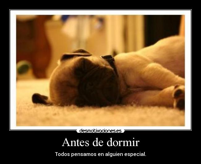 Antes de dormir -