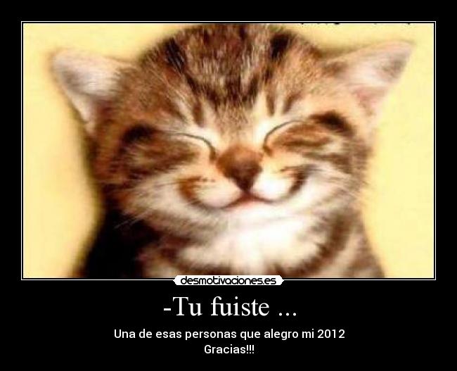 -Tu fuiste ... - Una de esas personas que alegro mi 2012
Gracias!!!