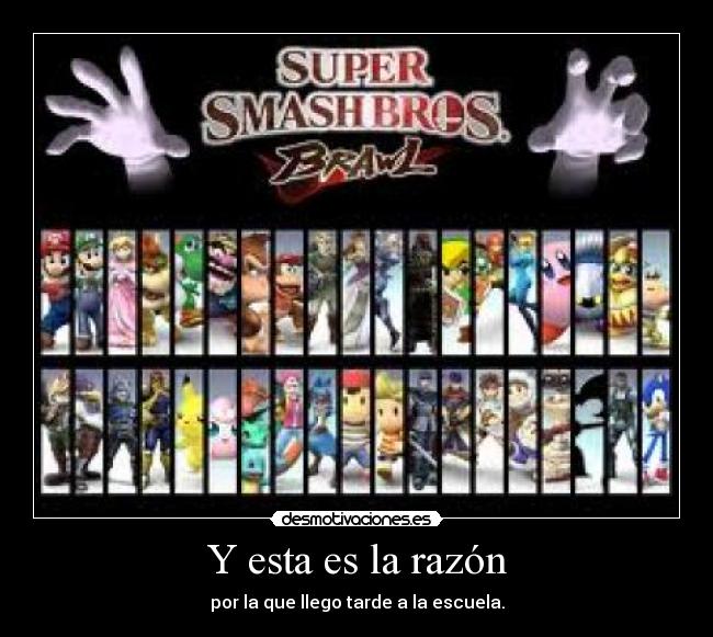 carteles super smash bros brawl desmotivaciones