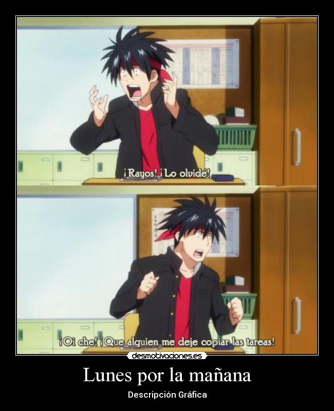 Lunes por la mañana - Descripción Gráfica