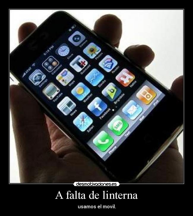 A falta de linterna - usamos el movil.