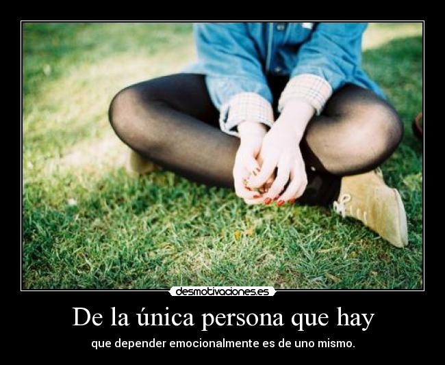 De la única persona que hay -