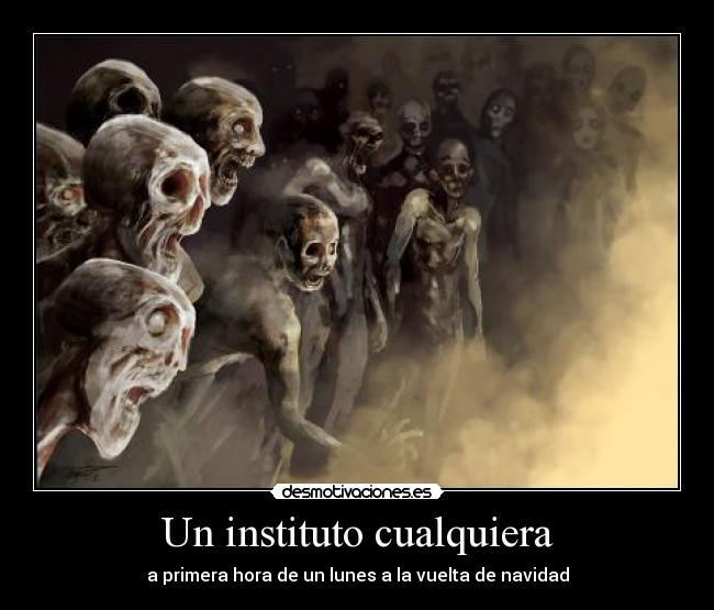 Un instituto cualquiera - a primera hora de un lunes a la vuelta de navidad