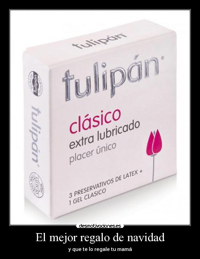 carteles navidad regalo navidad condones preservativos forros tulipan desmotivaciones