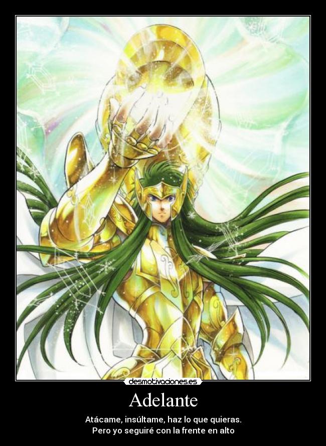 carteles saint seiya lost canvas degel acuario gold saint desmotivaciones