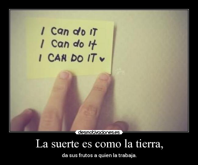 carteles suerte luck desmotivaciones