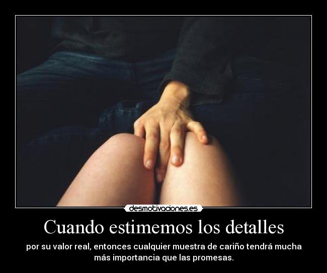 Cuando estimemos los detalles -