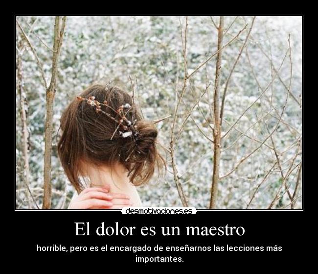El dolor es un maestro - 