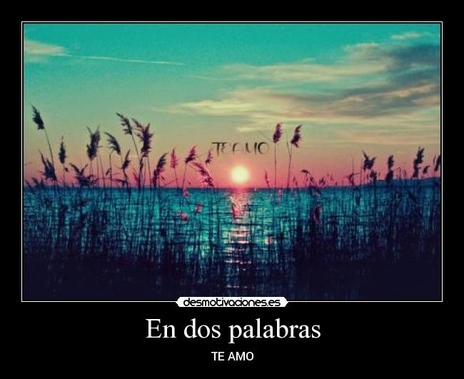 En dos palabras - TE AMO