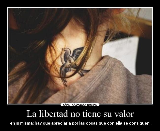 La libertad no tiene su valor -