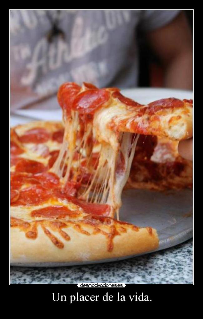 carteles vida pizza placer vida desmotivaciones