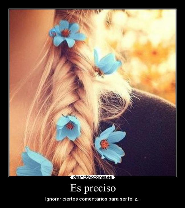 Es preciso - Ignorar ciertos comentarios para ser feliz...