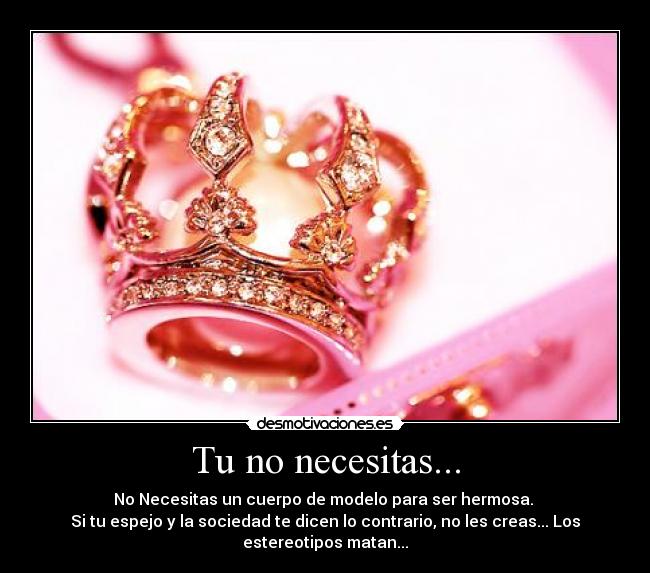 Tu no necesitas... -